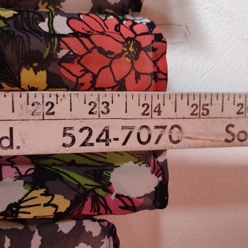 Vintage New York City design Co blouse petite extra large Floral Bell sleeves - Picture 6 of 7
